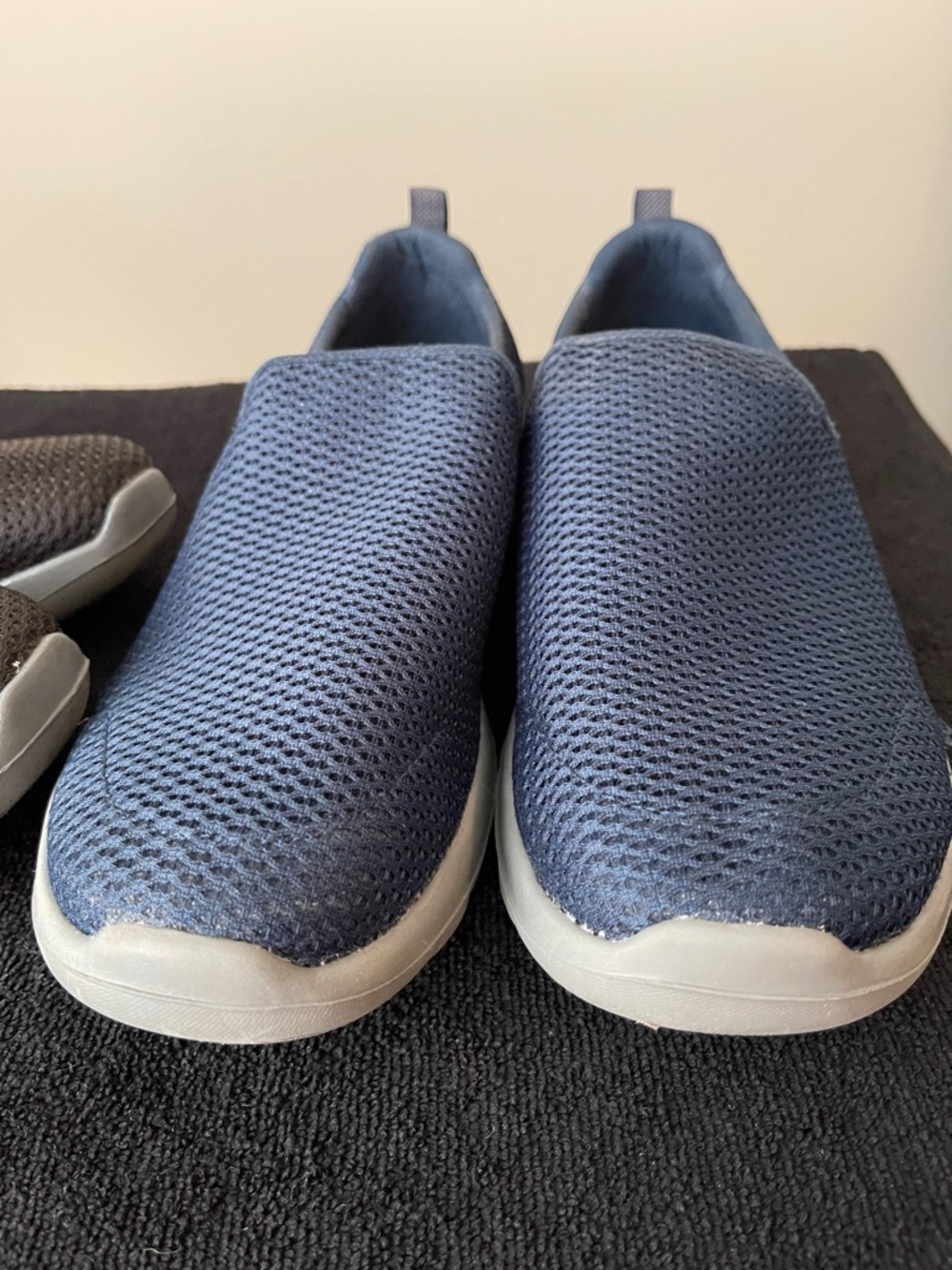 Skechers Women's Slip-On Flats in Black and Blue - Picture 2 of 11